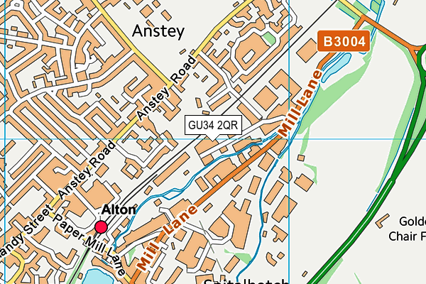 GU34 2QR map - OS VectorMap District (Ordnance Survey) GU34 2QR map - OS VectorMap District (Ordnance Survey)
