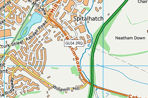 GU34 2RQ map - OS VectorMap District (Ordnance Survey) GU34 2RQ map - OS VectorMap District (Ordnance Survey)