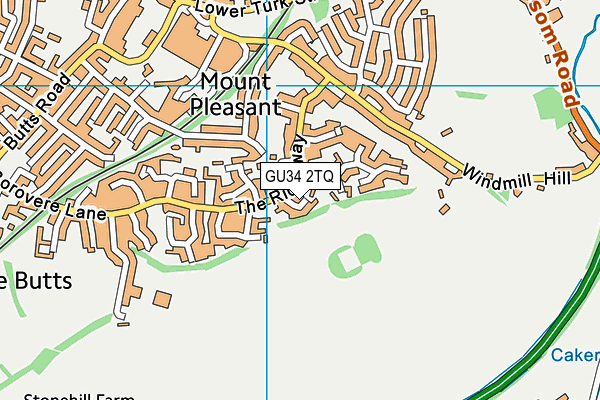 GU34 2TQ map - OS VectorMap District (Ordnance Survey) GU34 2TQ map - OS VectorMap District (Ordnance Survey)