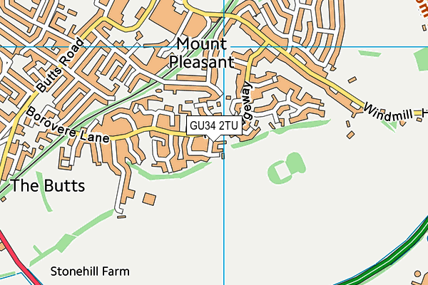 GU34 2TU map - OS VectorMap District (Ordnance Survey) GU34 2TU map - OS VectorMap District (Ordnance Survey)