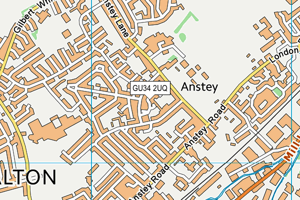 GU34 2UQ map - OS VectorMap District (Ordnance Survey) GU34 2UQ map - OS VectorMap District (Ordnance Survey)