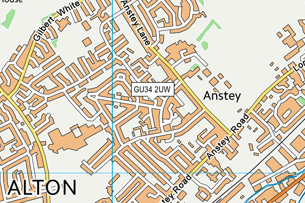 GU34 2UW map - OS VectorMap District (Ordnance Survey) GU34 2UW map - OS VectorMap District (Ordnance Survey)