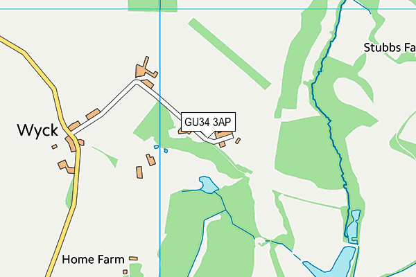 GU34 3AP map - OS VectorMap District (Ordnance Survey) GU34 3AP map - OS VectorMap District (Ordnance Survey)