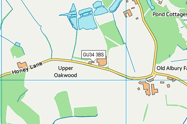 GU34 3BS map - OS VectorMap District (Ordnance Survey) GU34 3BS map - OS VectorMap District (Ordnance Survey)
