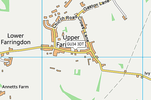 GU34 3DT map - OS VectorMap District (Ordnance Survey) GU34 3DT map - OS VectorMap District (Ordnance Survey)