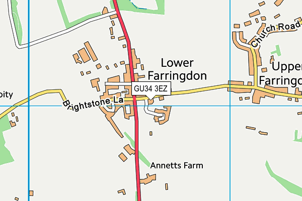 GU34 3EZ map - OS VectorMap District (Ordnance Survey) GU34 3EZ map - OS VectorMap District (Ordnance Survey)