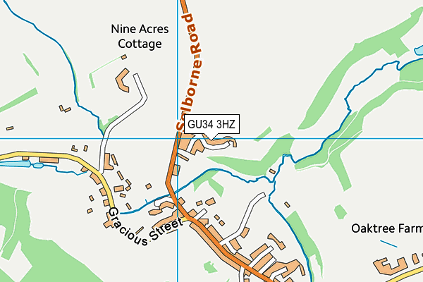 GU34 3HZ map - OS VectorMap District (Ordnance Survey) GU34 3HZ map - OS VectorMap District (Ordnance Survey)