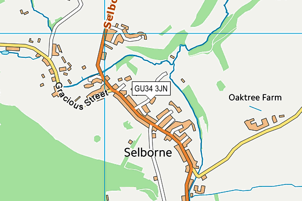 GU34 3JN map - OS VectorMap District (Ordnance Survey) GU34 3JN map - OS VectorMap District (Ordnance Survey)