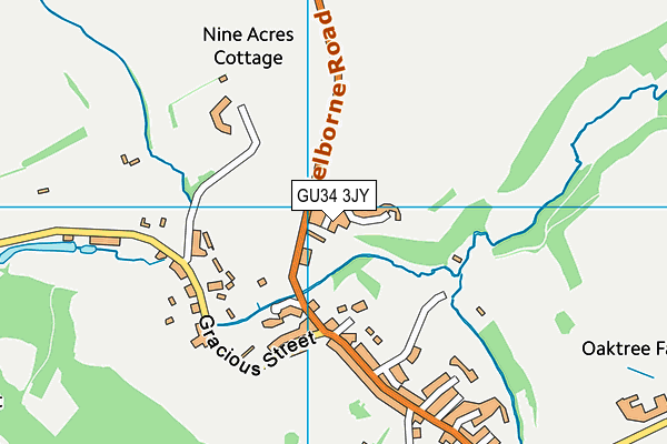 GU34 3JY map - OS VectorMap District (Ordnance Survey) GU34 3JY map - OS VectorMap District (Ordnance Survey)