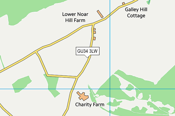 GU34 3LW map - OS VectorMap District (Ordnance Survey) GU34 3LW map - OS VectorMap District (Ordnance Survey)