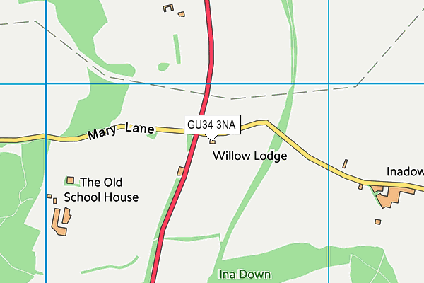 GU34 3NA map - OS VectorMap District (Ordnance Survey) GU34 3NA map - OS VectorMap District (Ordnance Survey)