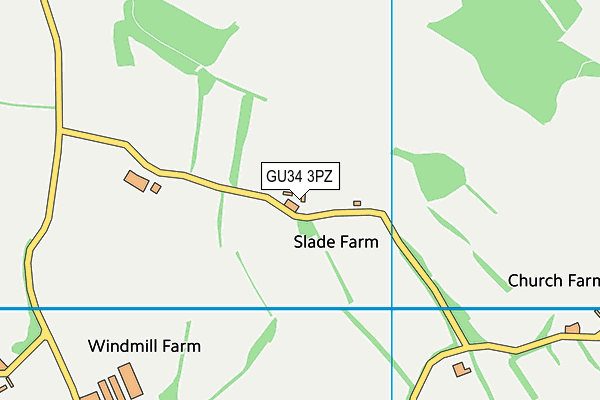 GU34 3PZ map - OS VectorMap District (Ordnance Survey) GU34 3PZ map - OS VectorMap District (Ordnance Survey)