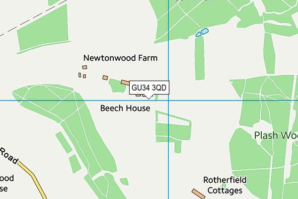 GU34 3QD map - OS VectorMap District (Ordnance Survey) GU34 3QD map - OS VectorMap District (Ordnance Survey)