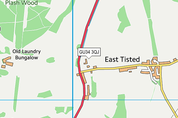 GU34 3QJ map - OS VectorMap District (Ordnance Survey) GU34 3QJ map - OS VectorMap District (Ordnance Survey)
