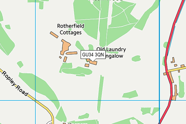 GU34 3QN map - OS VectorMap District (Ordnance Survey) GU34 3QN map - OS VectorMap District (Ordnance Survey)