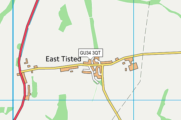 GU34 3QT map - OS VectorMap District (Ordnance Survey) GU34 3QT map - OS VectorMap District (Ordnance Survey)
