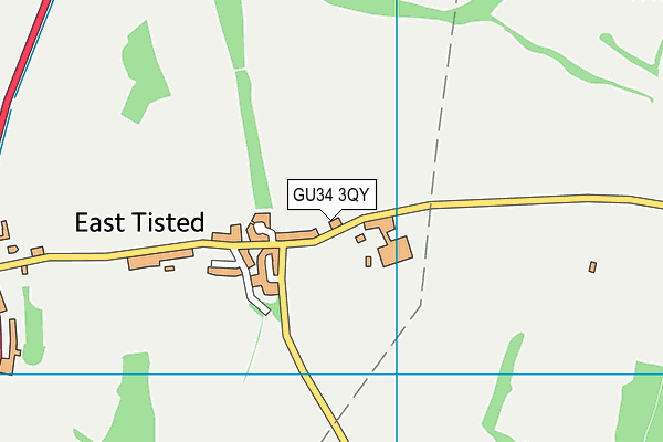 GU34 3QY map - OS VectorMap District (Ordnance Survey) GU34 3QY map - OS VectorMap District (Ordnance Survey)
