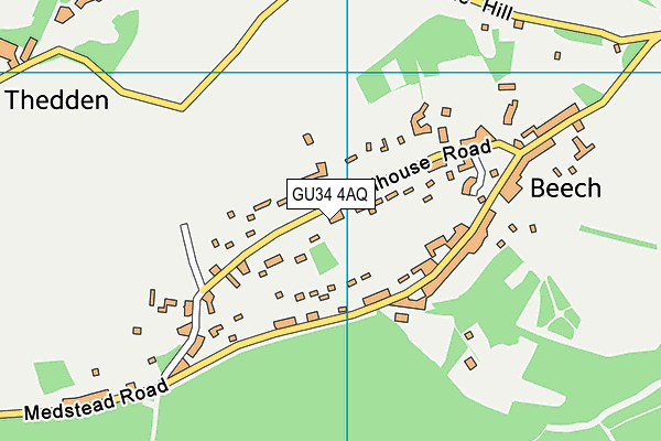 GU34 4AQ map - OS VectorMap District (Ordnance Survey) GU34 4AQ map - OS VectorMap District (Ordnance Survey)