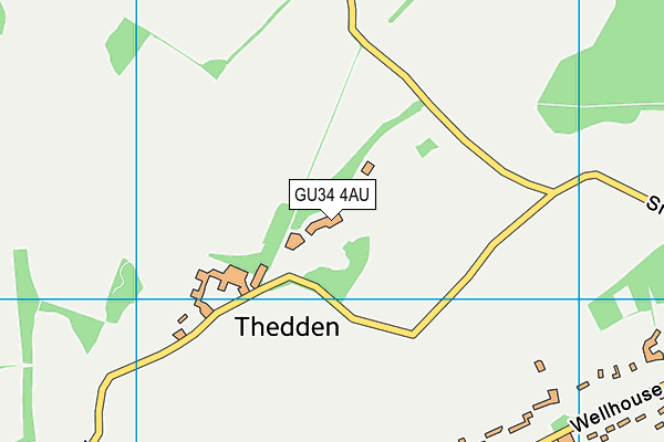 GU34 4AU map - OS VectorMap District (Ordnance Survey) GU34 4AU map - OS VectorMap District (Ordnance Survey)