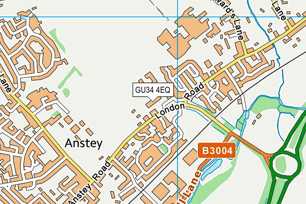 GU34 4EQ map - OS VectorMap District (Ordnance Survey)