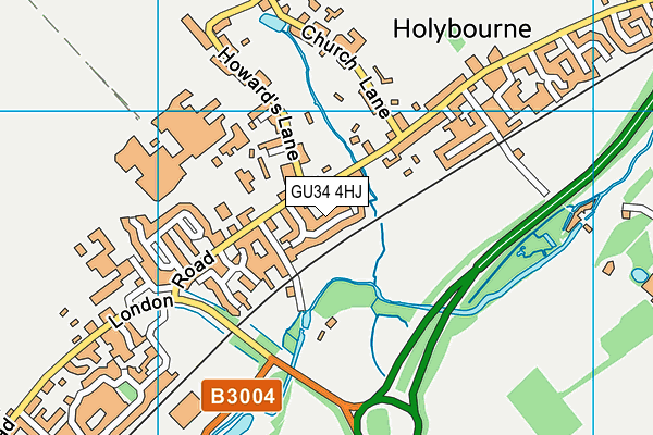 GU34 4HJ map - OS VectorMap District (Ordnance Survey) GU34 4HJ map - OS VectorMap District (Ordnance Survey)