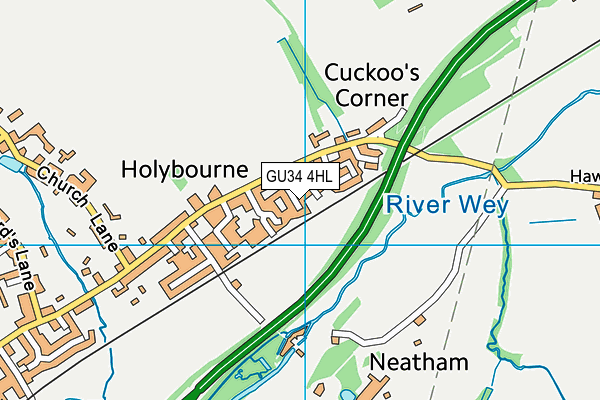 GU34 4HL map - OS VectorMap District (Ordnance Survey) GU34 4HL map - OS VectorMap District (Ordnance Survey)