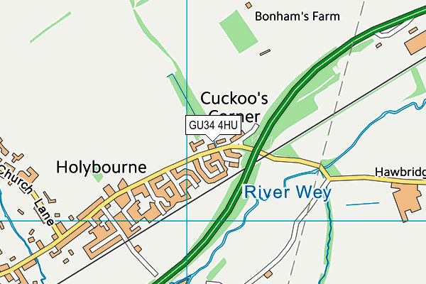 GU34 4HU map - OS VectorMap District (Ordnance Survey) GU34 4HU map - OS VectorMap District (Ordnance Survey)
