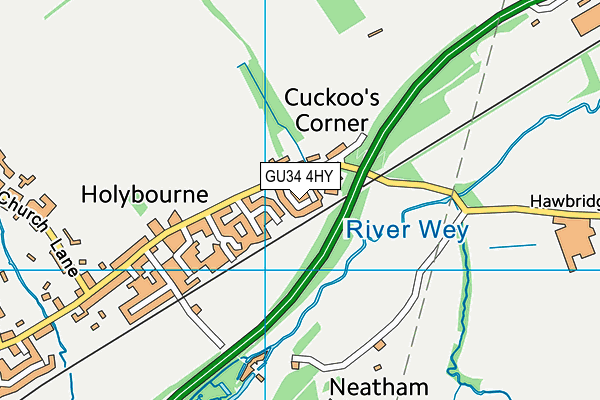 GU34 4HY map - OS VectorMap District (Ordnance Survey) GU34 4HY map - OS VectorMap District (Ordnance Survey)