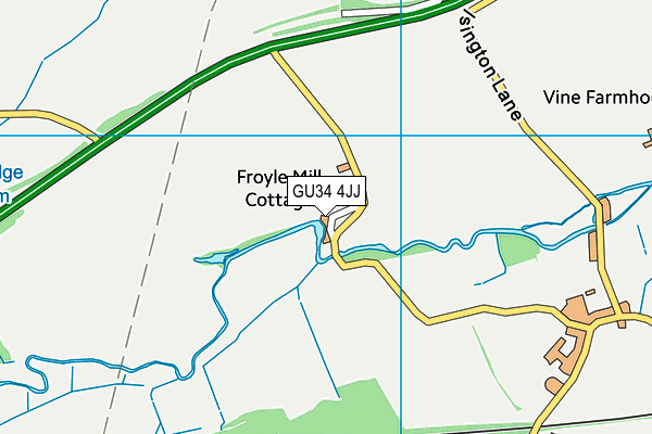 GU34 4JJ map - OS VectorMap District (Ordnance Survey) GU34 4JJ map - OS VectorMap District (Ordnance Survey)