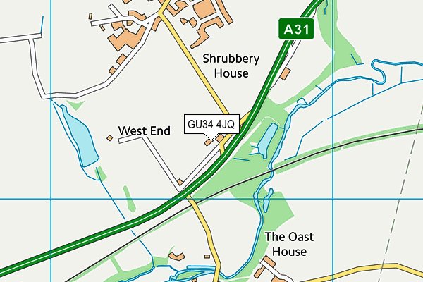 GU34 4JQ map - OS VectorMap District (Ordnance Survey) GU34 4JQ map - OS VectorMap District (Ordnance Survey)