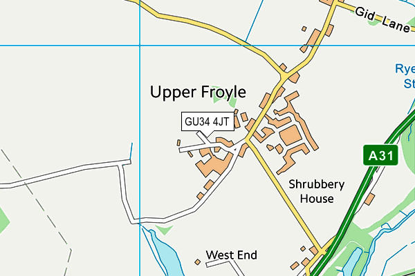 GU34 4JT map - OS VectorMap District (Ordnance Survey) GU34 4JT map - OS VectorMap District (Ordnance Survey)