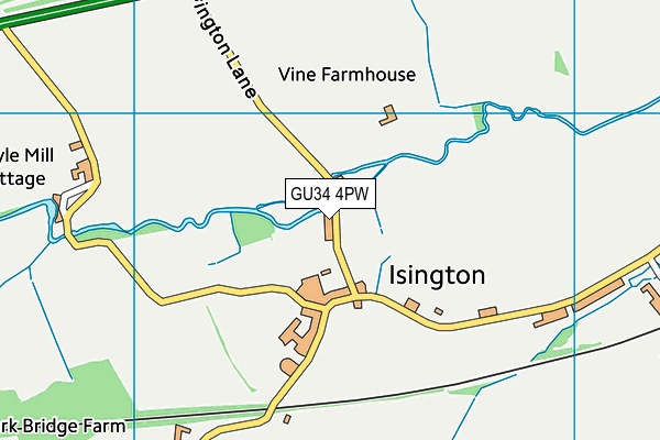 GU34 4PW map - OS VectorMap District (Ordnance Survey) GU34 4PW map - OS VectorMap District (Ordnance Survey)