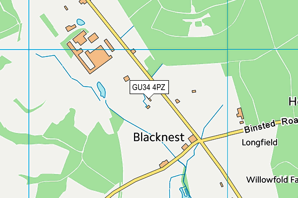 GU34 4PZ map - OS VectorMap District (Ordnance Survey) GU34 4PZ map - OS VectorMap District (Ordnance Survey)