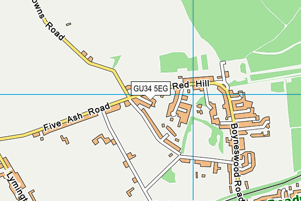 GU34 5EG map - OS VectorMap District (Ordnance Survey) GU34 5EG map - OS VectorMap District (Ordnance Survey)