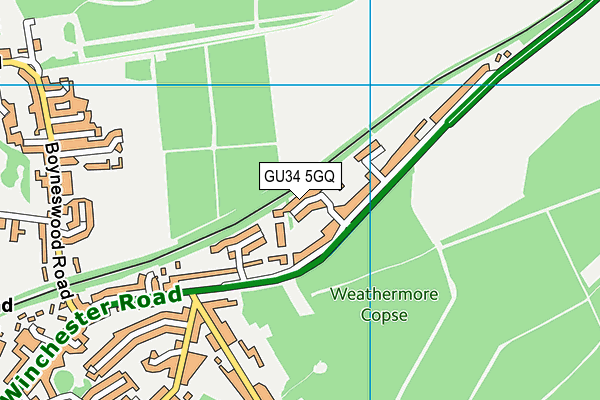 GU34 5GQ map - OS VectorMap District (Ordnance Survey)