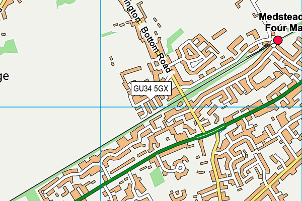 GU34 5GX map - OS VectorMap District (Ordnance Survey) GU34 5GX map - OS VectorMap District (Ordnance Survey)