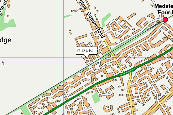 GU34 5JL map - OS VectorMap District (Ordnance Survey) GU34 5JL map - OS VectorMap District (Ordnance Survey)