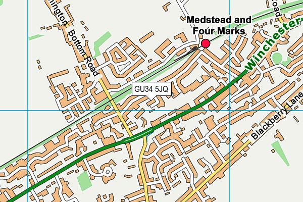 GU34 5JQ map - OS VectorMap District (Ordnance Survey) GU34 5JQ map - OS VectorMap District (Ordnance Survey)