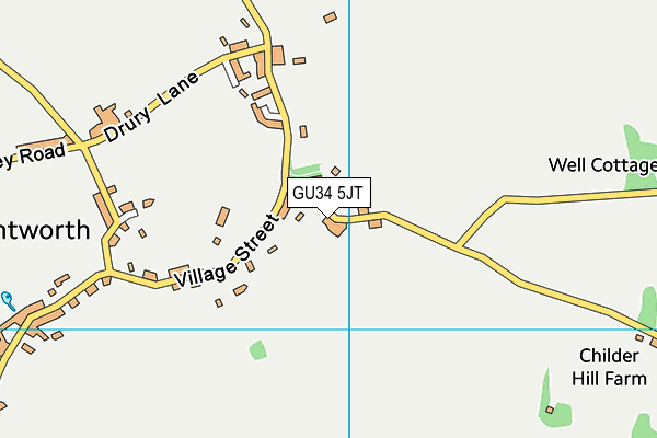 GU34 5JT map - OS VectorMap District (Ordnance Survey) GU34 5JT map - OS VectorMap District (Ordnance Survey)