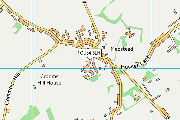 GU34 5LH map - OS VectorMap District (Ordnance Survey) GU34 5LH map - OS VectorMap District (Ordnance Survey)
