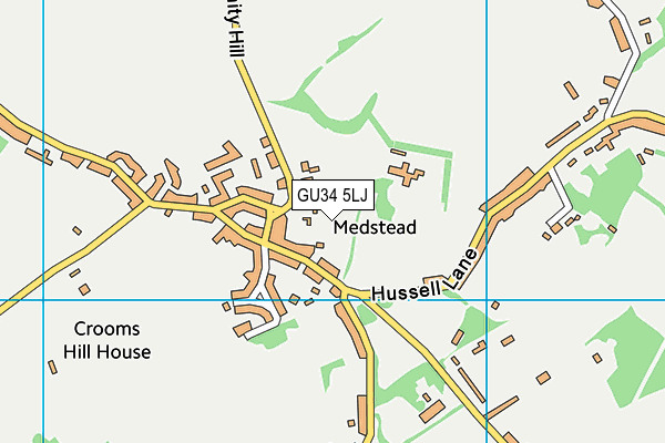 GU34 5LJ map - OS VectorMap District (Ordnance Survey) GU34 5LJ map - OS VectorMap District (Ordnance Survey)