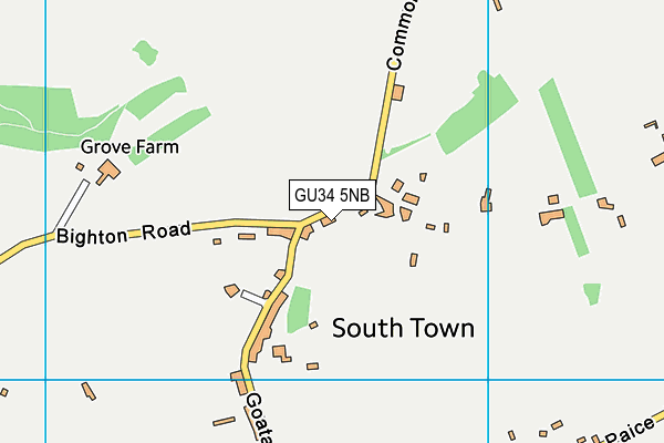 GU34 5NB map - OS VectorMap District (Ordnance Survey) GU34 5NB map - OS VectorMap District (Ordnance Survey)