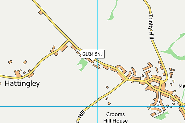 GU34 5NJ map - OS VectorMap District (Ordnance Survey) GU34 5NJ map - OS VectorMap District (Ordnance Survey)
