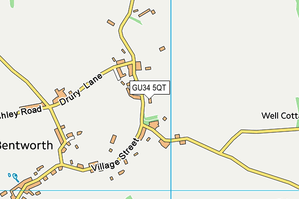 GU34 5QT map - OS VectorMap District (Ordnance Survey) GU34 5QT map - OS VectorMap District (Ordnance Survey)