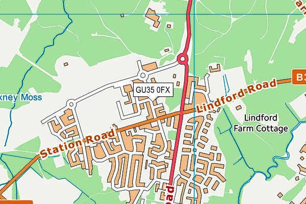 GU35 0FX map - OS VectorMap District (Ordnance Survey) GU35 0FX map - OS VectorMap District (Ordnance Survey)