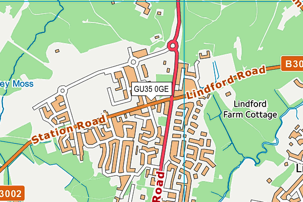 GU35 0GE map - OS VectorMap District (Ordnance Survey) GU35 0GE map - OS VectorMap District (Ordnance Survey)