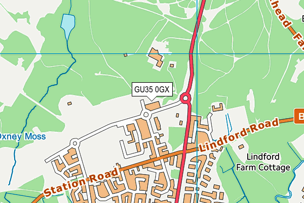 GU35 0GX map - OS VectorMap District (Ordnance Survey) GU35 0GX map - OS VectorMap District (Ordnance Survey)