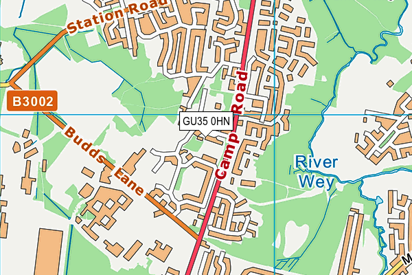 GU35 0HN map - OS VectorMap District (Ordnance Survey)