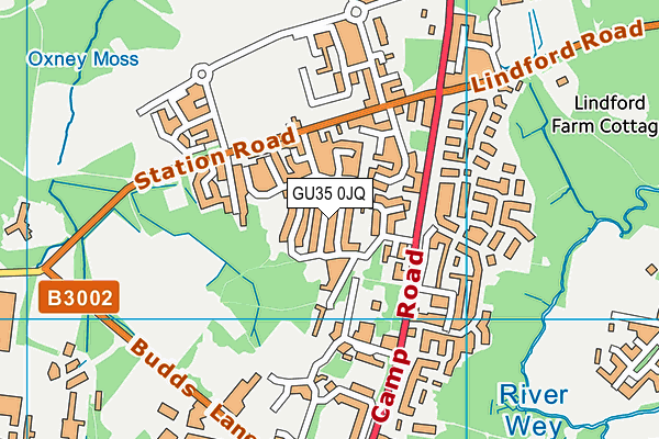 GU35 0JQ map - OS VectorMap District (Ordnance Survey)