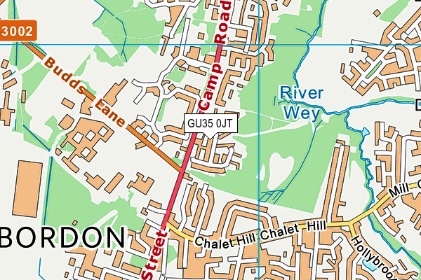 GU35 0JT map - OS VectorMap District (Ordnance Survey)
